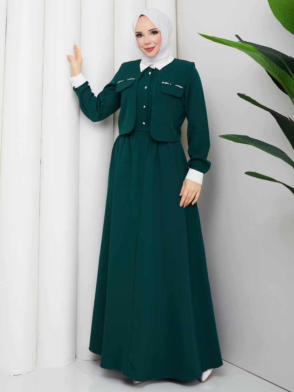 Cep Taş Süsleme Detay Ceket Takım