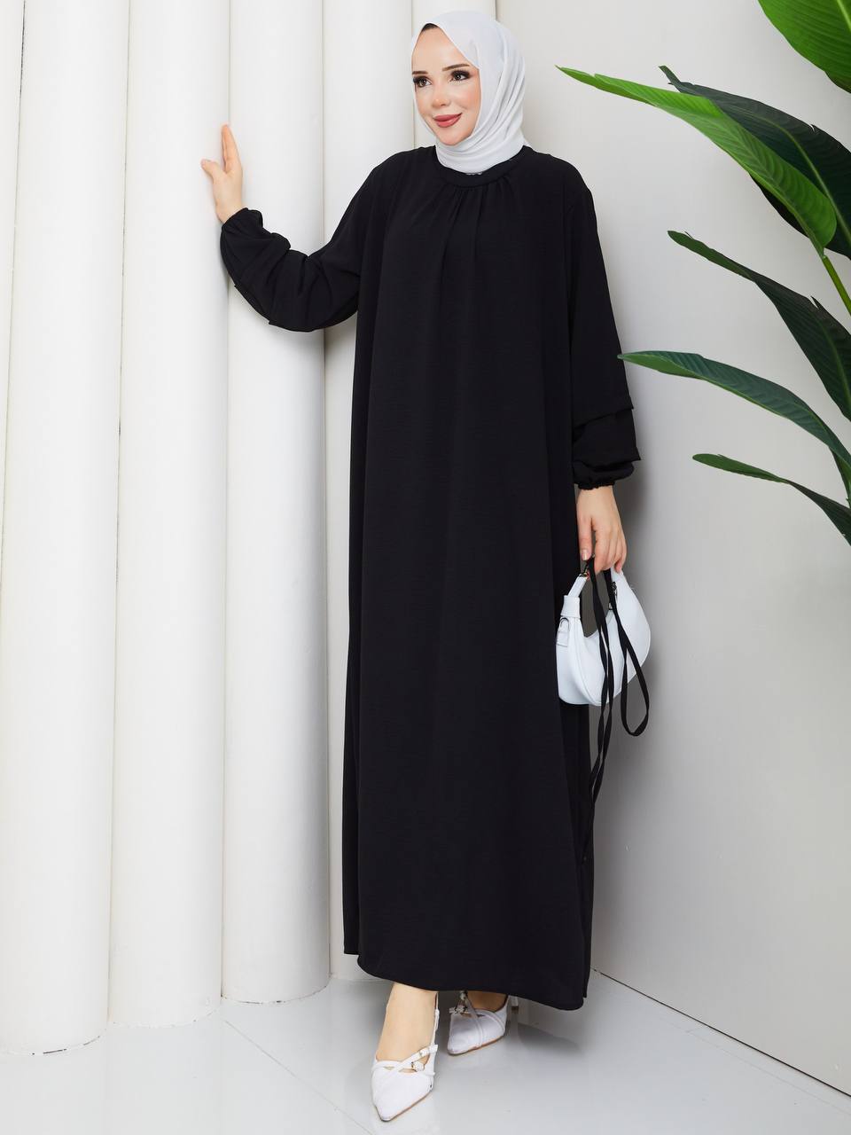 Bel Kuşak Bağlamalı Elbise