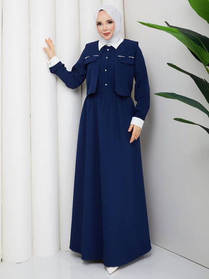 Cep Taş Süsleme Detay Ceket Takım