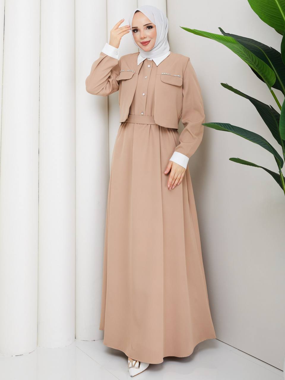 Cep Taş Süsleme Detay Ceket Takım