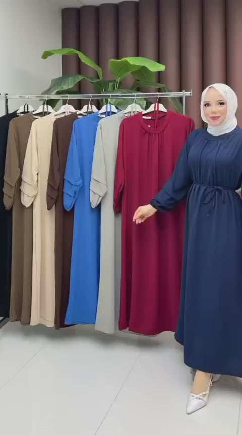 Bel Kuşak Bağlamalı Elbise